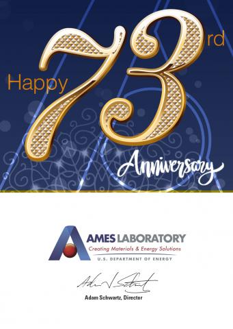 Ames Lab 73rd Anniversary logo